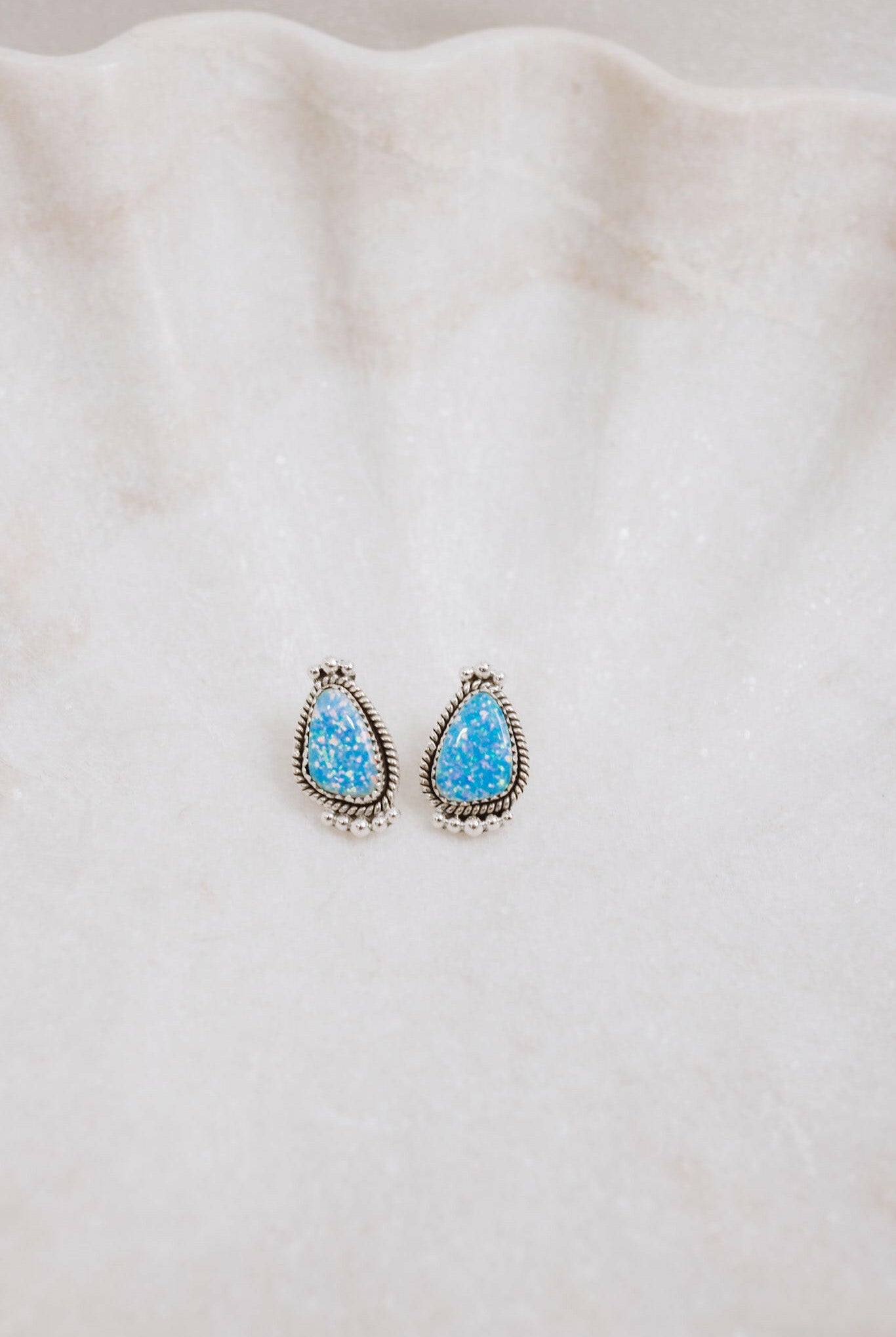 Mini Twisted Rope Single Stone Sterling Silver Studs-Stud Earrings-Krush Kandy, Women's Online Fashion Boutique Located in Phoenix, Arizona (Scottsdale Area)