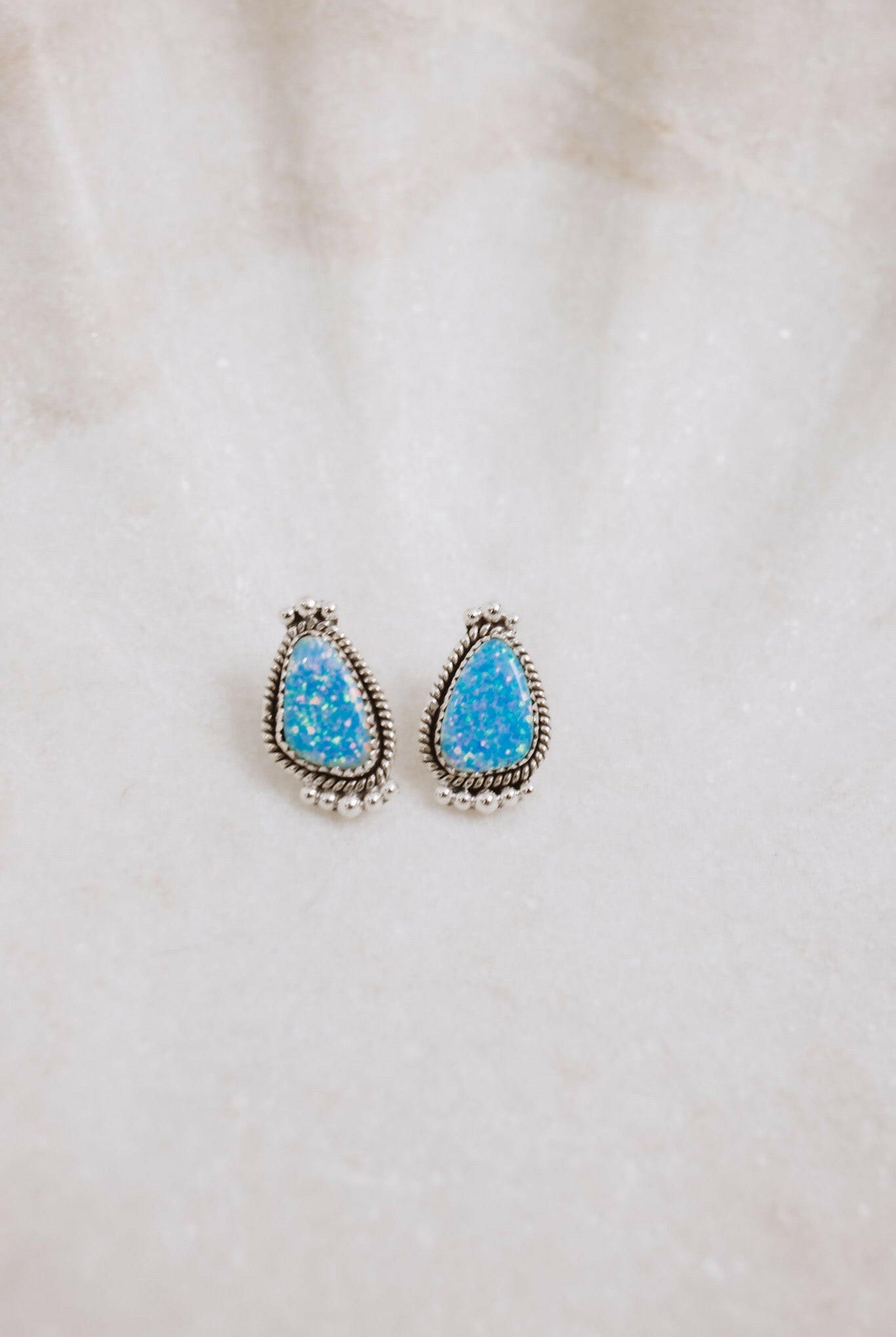 Mini Twisted Rope Single Stone Sterling Silver Studs-Stud Earrings-Krush Kandy, Women's Online Fashion Boutique Located in Phoenix, Arizona (Scottsdale Area)
