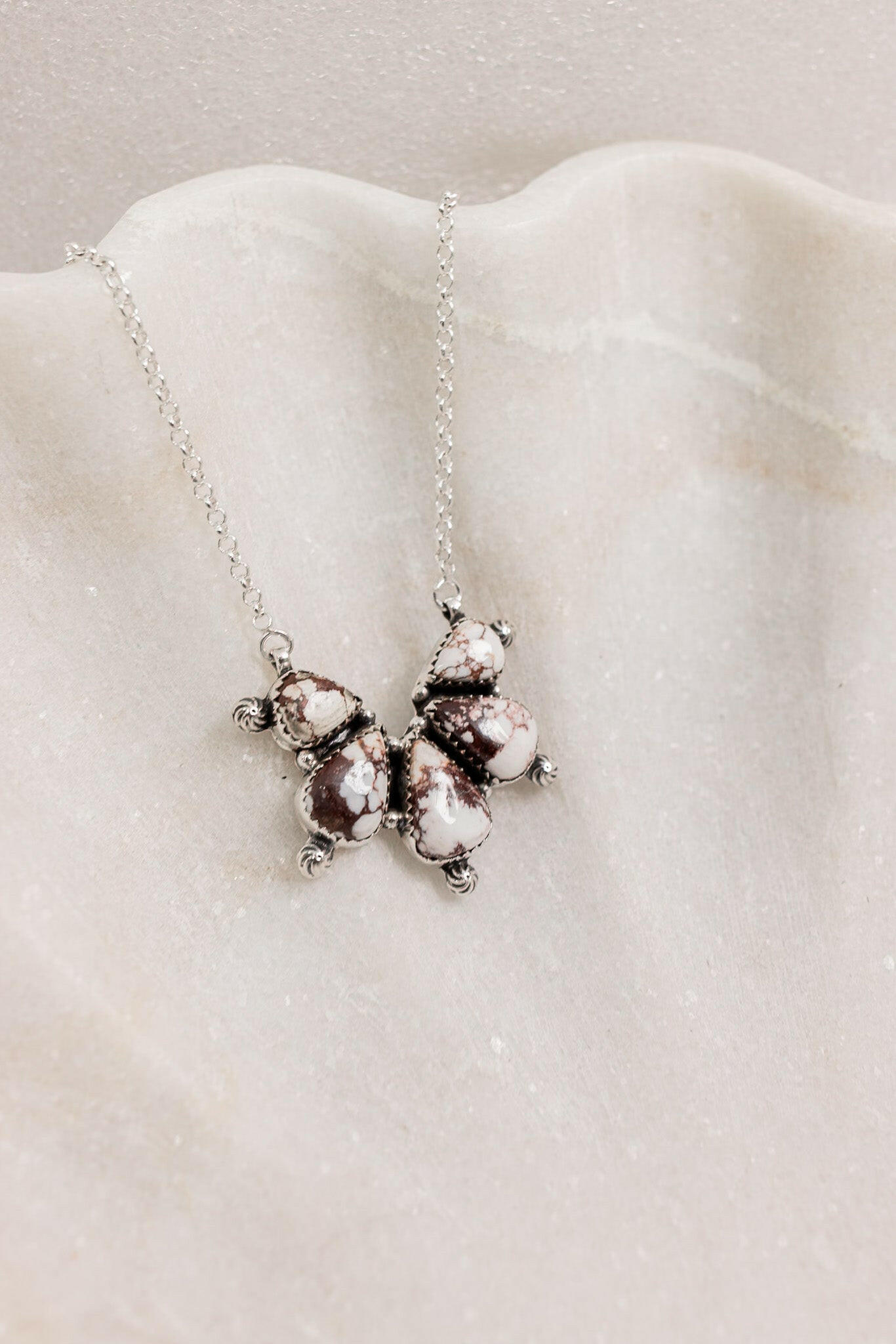 Wild Chic Stone Sterling Silver Necklace-Chain Necklaces-Krush Kandy, Women's Online Fashion Boutique Located in Phoenix, Arizona (Scottsdale Area)