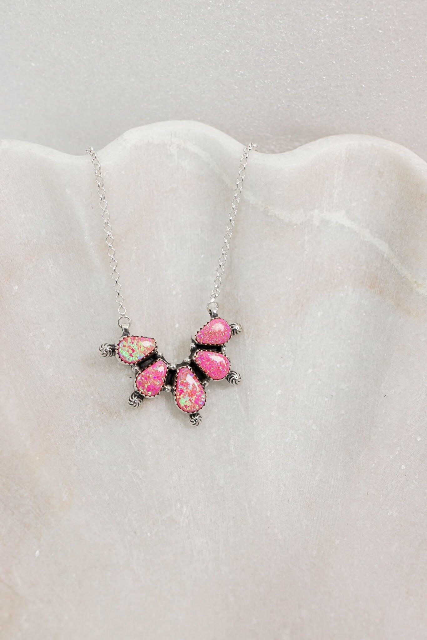 Wild Chic Stone Sterling Silver Necklace-Chain Necklaces-Krush Kandy, Women's Online Fashion Boutique Located in Phoenix, Arizona (Scottsdale Area)