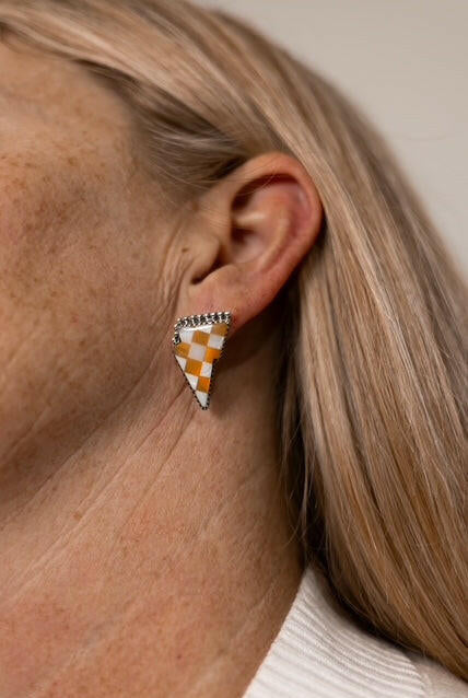 Orange Aurora Kandy Stud Bolt Earrings-Earrings-Krush Kandy, Women's Online Fashion Boutique Located in Phoenix, Arizona (Scottsdale Area)