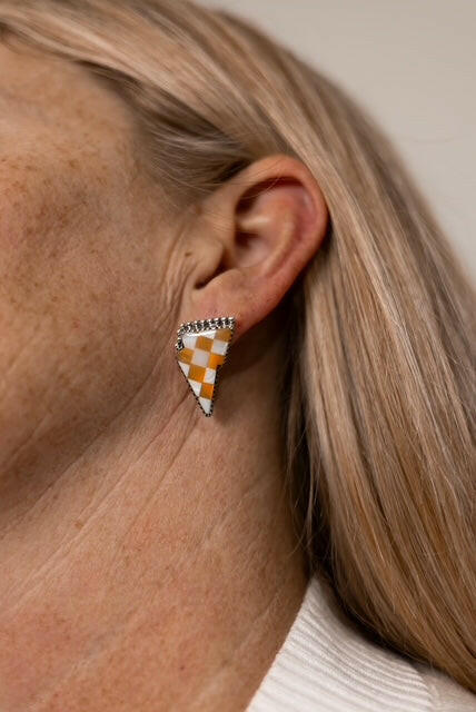 Orange Aurora Kandy Stud Bolt Earrings-Earrings-Krush Kandy, Women's Online Fashion Boutique Located in Phoenix, Arizona (Scottsdale Area)