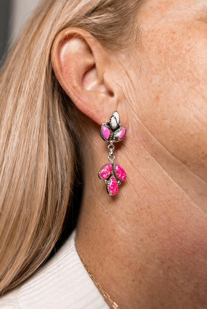 Cotton Candy & Mimosa Pink Opal Earrings-Earrings-Krush Kandy, Women's Online Fashion Boutique Located in Phoenix, Arizona (Scottsdale Area)