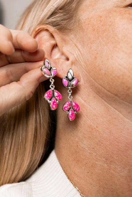 Cotton Candy & Mimosa Pink Opal Earrings-Earrings-Krush Kandy, Women's Online Fashion Boutique Located in Phoenix, Arizona (Scottsdale Area)