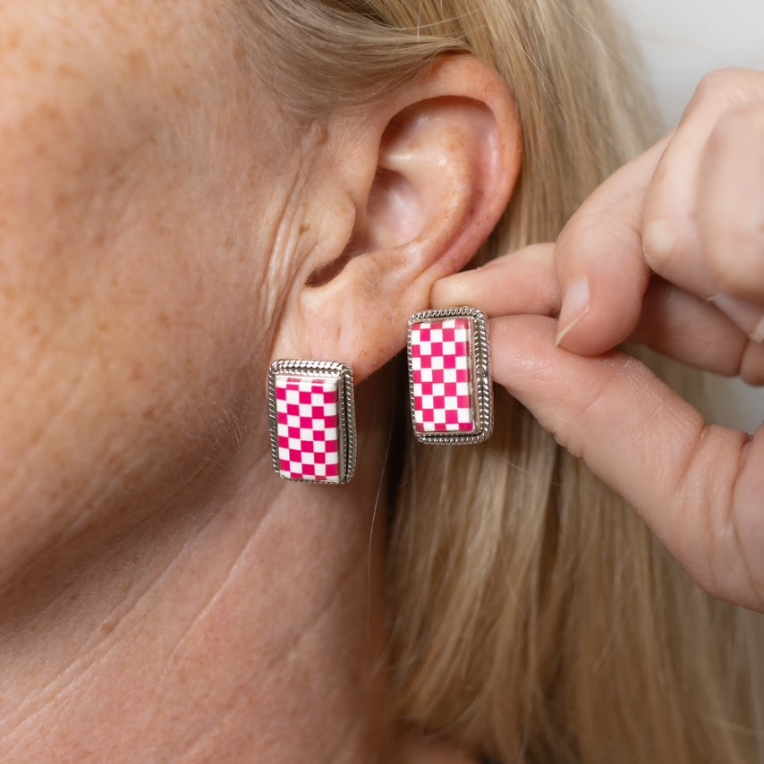 Checkmate Bar Earrings-Earrings-Krush Kandy, Women's Online Fashion Boutique Located in Phoenix, Arizona (Scottsdale Area)