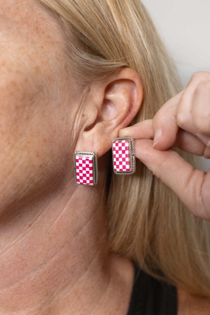 Checkmate Bar Earrings-Earrings-Krush Kandy, Women's Online Fashion Boutique Located in Phoenix, Arizona (Scottsdale Area)