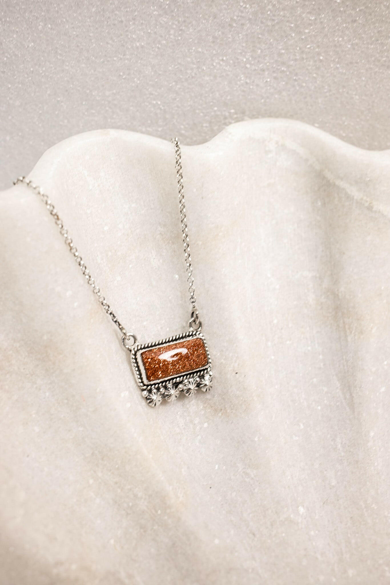 Square Dance Sterling Silver Bar Necklace-Squash Blossom Necklaces-Krush Kandy, Women's Online Fashion Boutique Located in Phoenix, Arizona (Scottsdale Area)