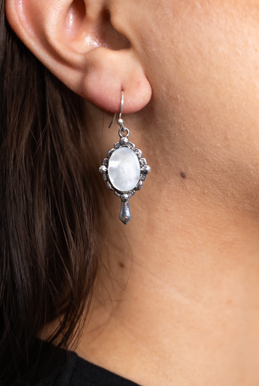 Enchanted Mirror Single Stone Earrings-Stud Earrings-Krush Kandy, Women's Online Fashion Boutique Located in Phoenix, Arizona (Scottsdale Area)