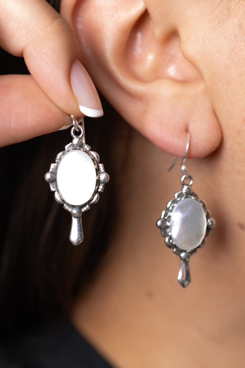 Enchanted Mirror Single Stone Earrings-Stud Earrings-Krush Kandy, Women's Online Fashion Boutique Located in Phoenix, Arizona (Scottsdale Area)