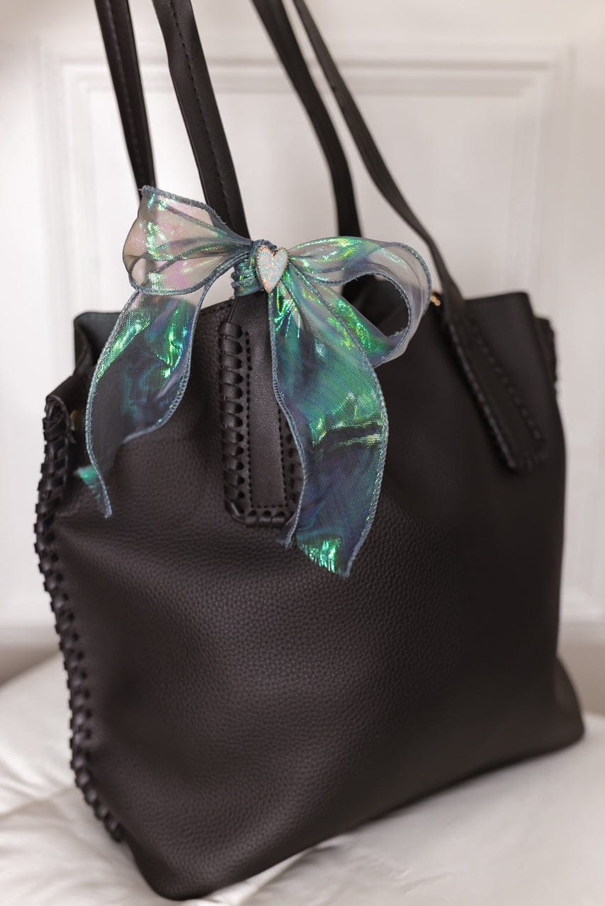 Multi Foil Ribbon With Versatile Heart Charm-Krush Kandy, Women's Online Fashion Boutique Located in Phoenix, Arizona (Scottsdale Area)