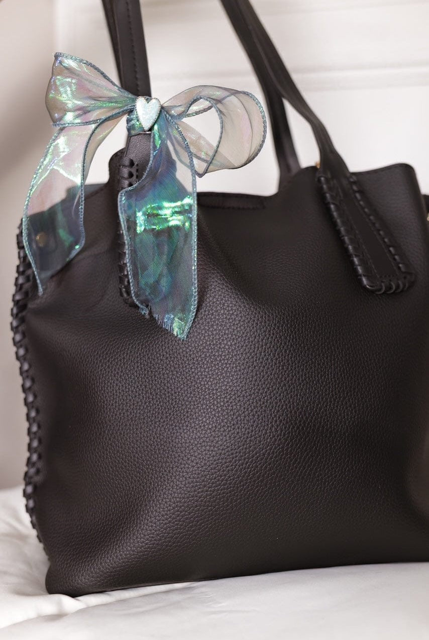 Multi Foil Ribbon With Versatile Heart Charm-Krush Kandy, Women's Online Fashion Boutique Located in Phoenix, Arizona (Scottsdale Area)