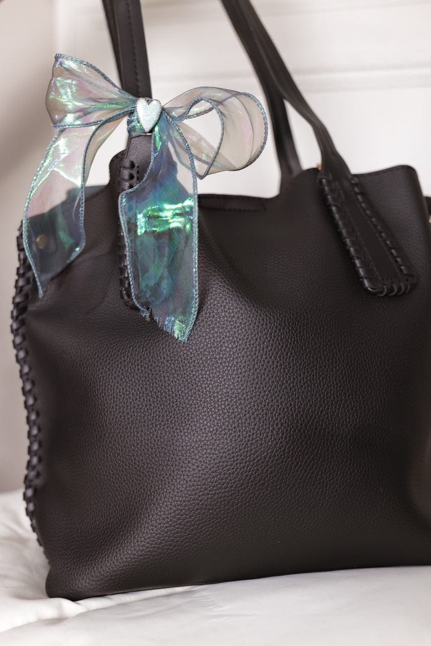 Multi Foil Ribbon With Versatile Heart Charm-Krush Kandy, Women's Online Fashion Boutique Located in Phoenix, Arizona (Scottsdale Area)