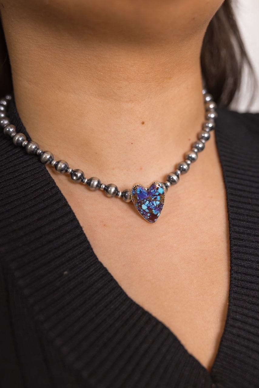 Multi Foil Ribbon With Versatile Heart Charm-Krush Kandy, Women's Online Fashion Boutique Located in Phoenix, Arizona (Scottsdale Area)