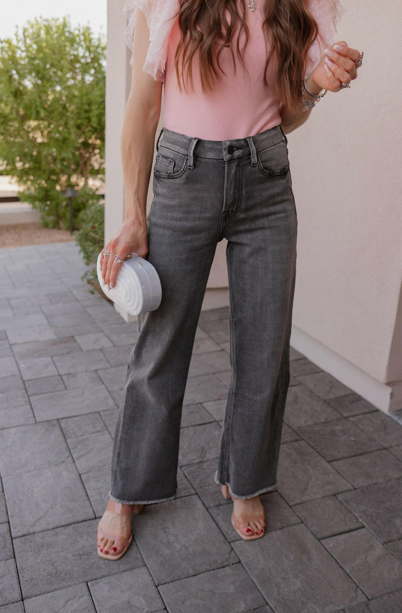 MICA Steel Magnolias Wide Leg Denim Jeans-Jeans-Krush Kandy, Women's Online Fashion Boutique Located in Phoenix, Arizona (Scottsdale Area)