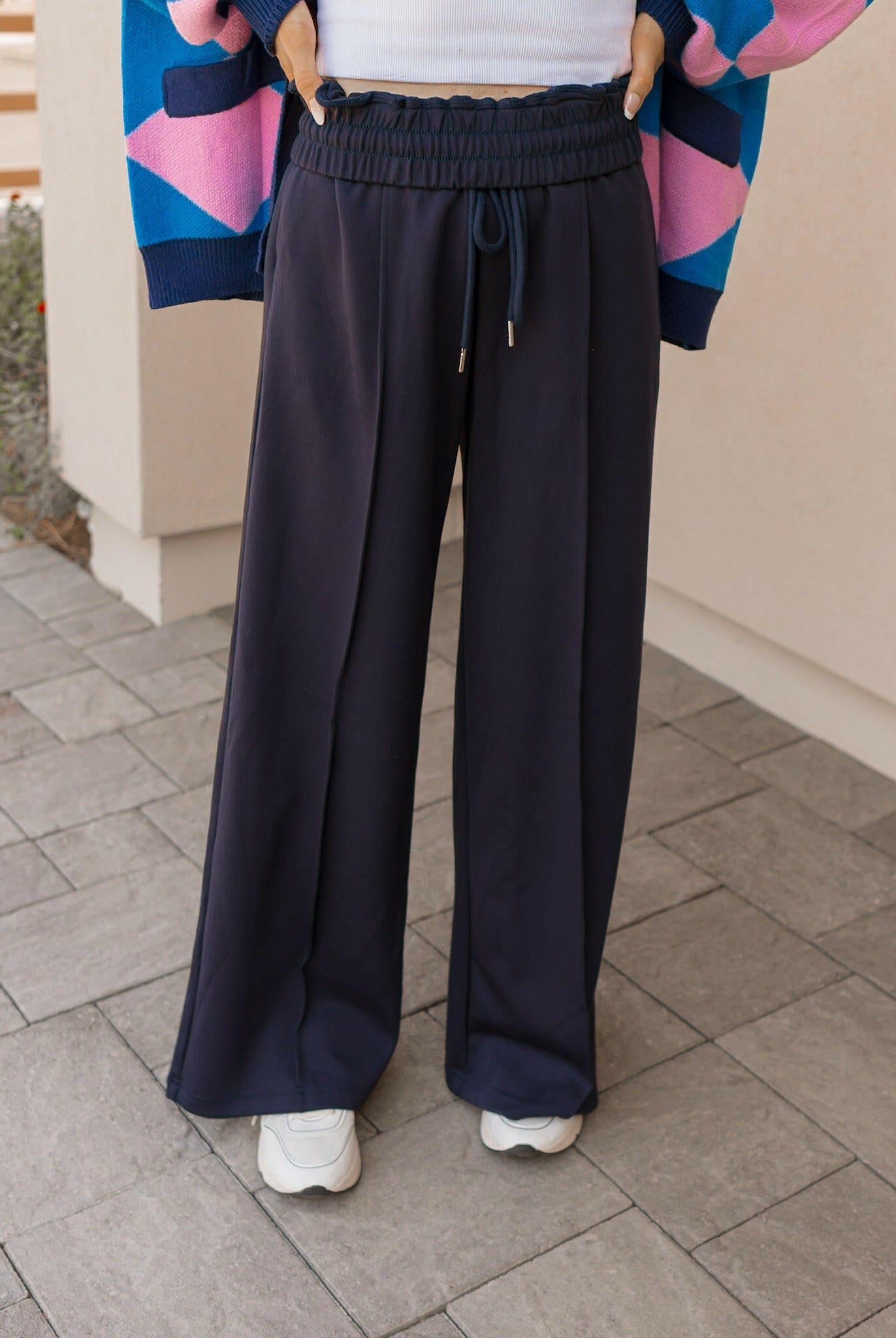 Drawstring Wide Leg Pants with Pockets-Bottoms-Krush Kandy, Women's Online Fashion Boutique Located in Phoenix, Arizona (Scottsdale Area)