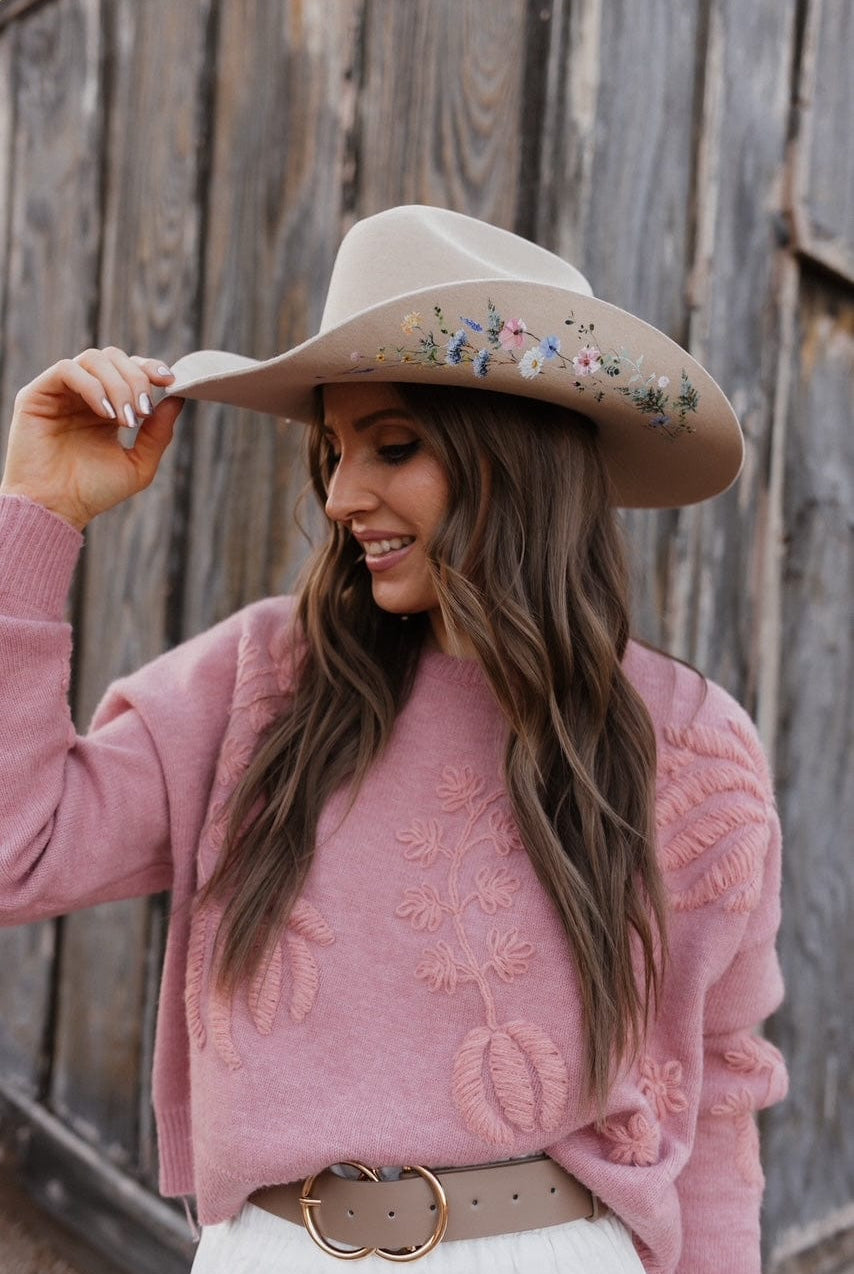 The Katie Lou Cowboy Hat - Made to Order-Hats-Krush Kandy, Women's Online Fashion Boutique Located in Phoenix, Arizona (Scottsdale Area)