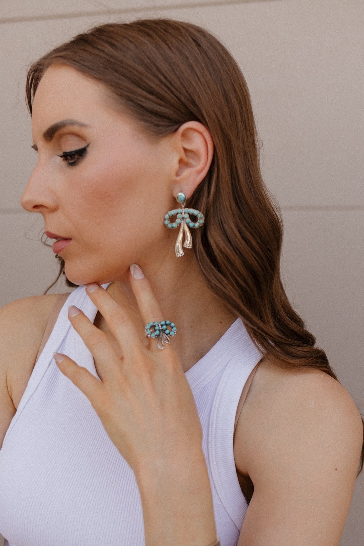 Stone Bliss Sterling Silver Bow Earrings-Stud Earrings-Krush Kandy, Women's Online Fashion Boutique Located in Phoenix, Arizona (Scottsdale Area)