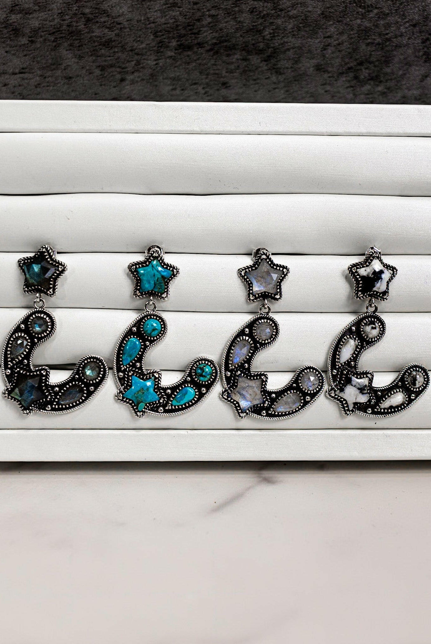 Hang Loose Horseshoe Drop Earrings-Stud Earrings-Krush Kandy, Women's Online Fashion Boutique Located in Phoenix, Arizona (Scottsdale Area)