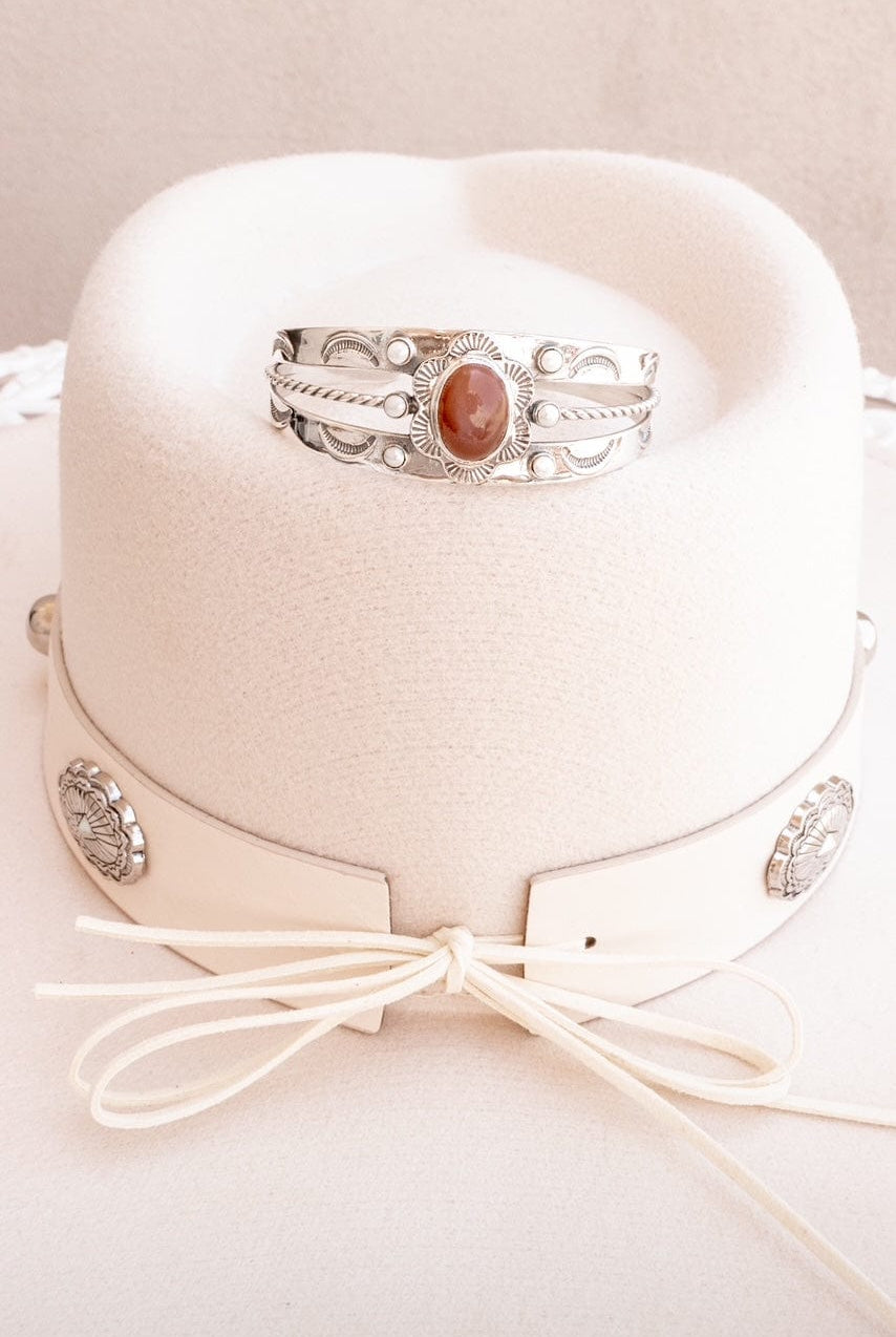 Stagecoach Sterling Silver Stone Cuff-Cuffs-Krush Kandy, Women's Online Fashion Boutique Located in Phoenix, Arizona (Scottsdale Area)