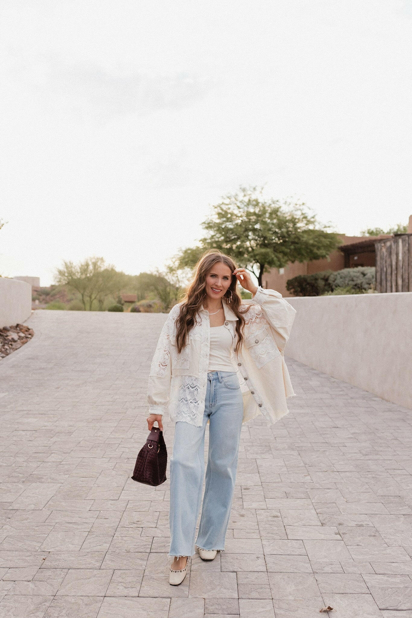 POL Oversized Vintage Lace Shacket-Shackets-Krush Kandy, Women's Online Fashion Boutique Located in Phoenix, Arizona (Scottsdale Area)