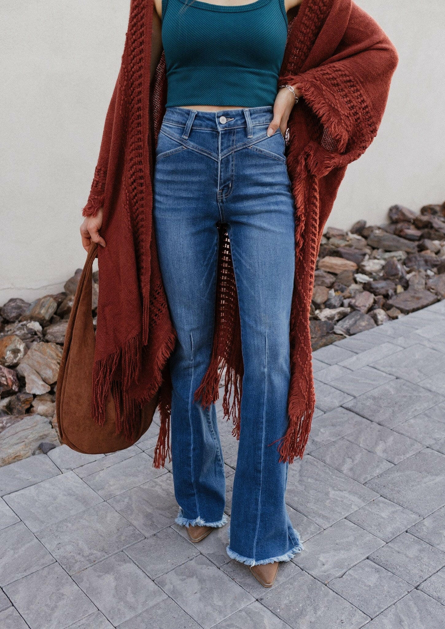 KANCAN Jordan High Rise Raw Hem Flare Jeans (Copy)-Jeans-Krush Kandy, Women's Online Fashion Boutique Located in Phoenix, Arizona (Scottsdale Area)