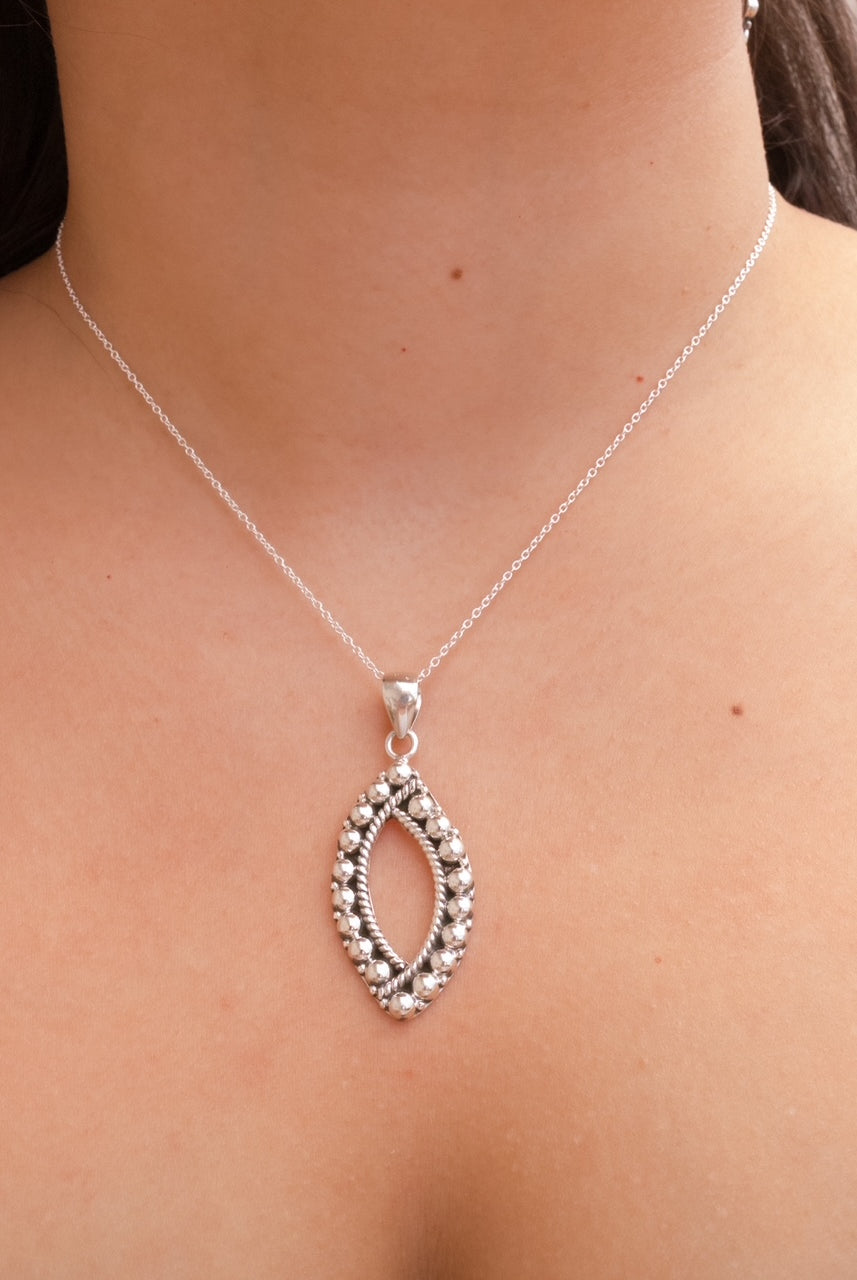 Aria Sterling Studded Necklace & Earrings-Chain Necklaces-Krush Kandy, Women's Online Fashion Boutique Located in Phoenix, Arizona (Scottsdale Area)