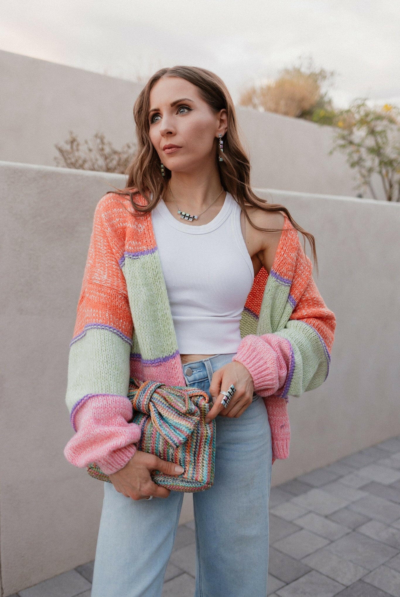 Multi Opal & Crystal Bar Set MADE TO ORDER-Chain Necklaces-Krush Kandy, Women's Online Fashion Boutique Located in Phoenix, Arizona (Scottsdale Area)