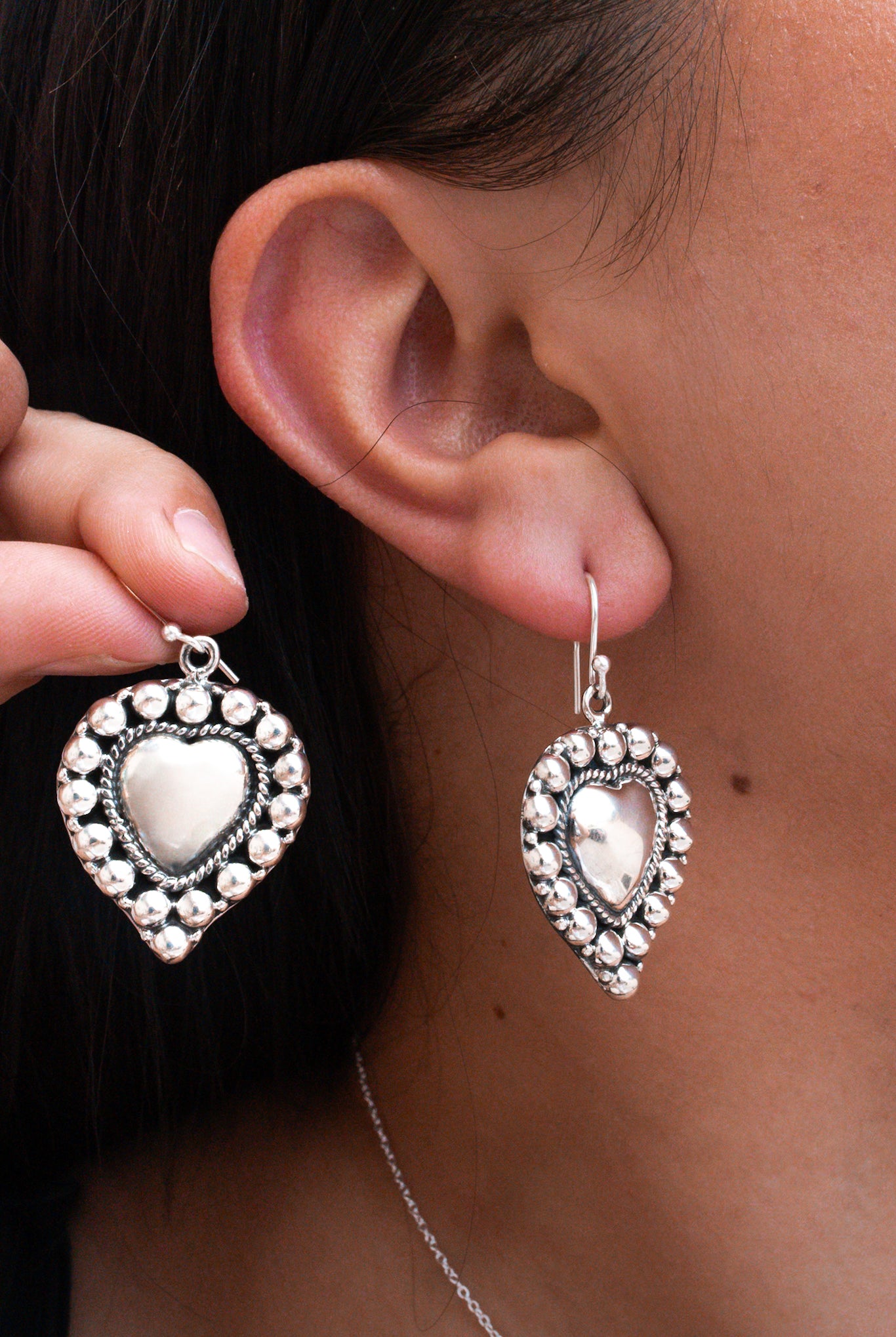 Betty's Sterling Hearts Set-Pendant Necklaces-Krush Kandy, Women's Online Fashion Boutique Located in Phoenix, Arizona (Scottsdale Area)