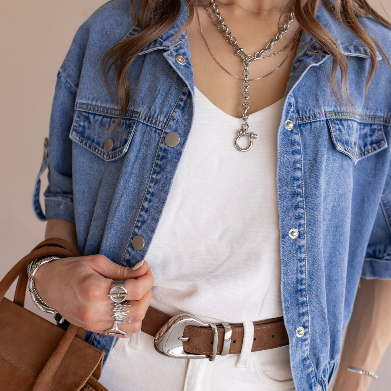 Charmingly Lucky Horseshoe Carabiner Y Necklace
