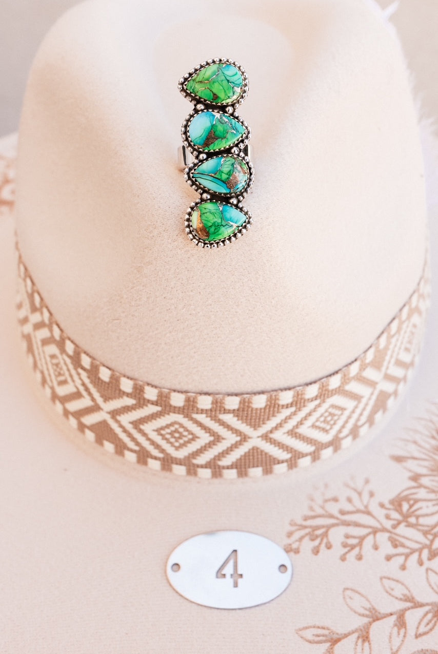 Peacock Cluster Rings-Rings-Krush Kandy, Women's Online Fashion Boutique Located in Phoenix, Arizona (Scottsdale Area)