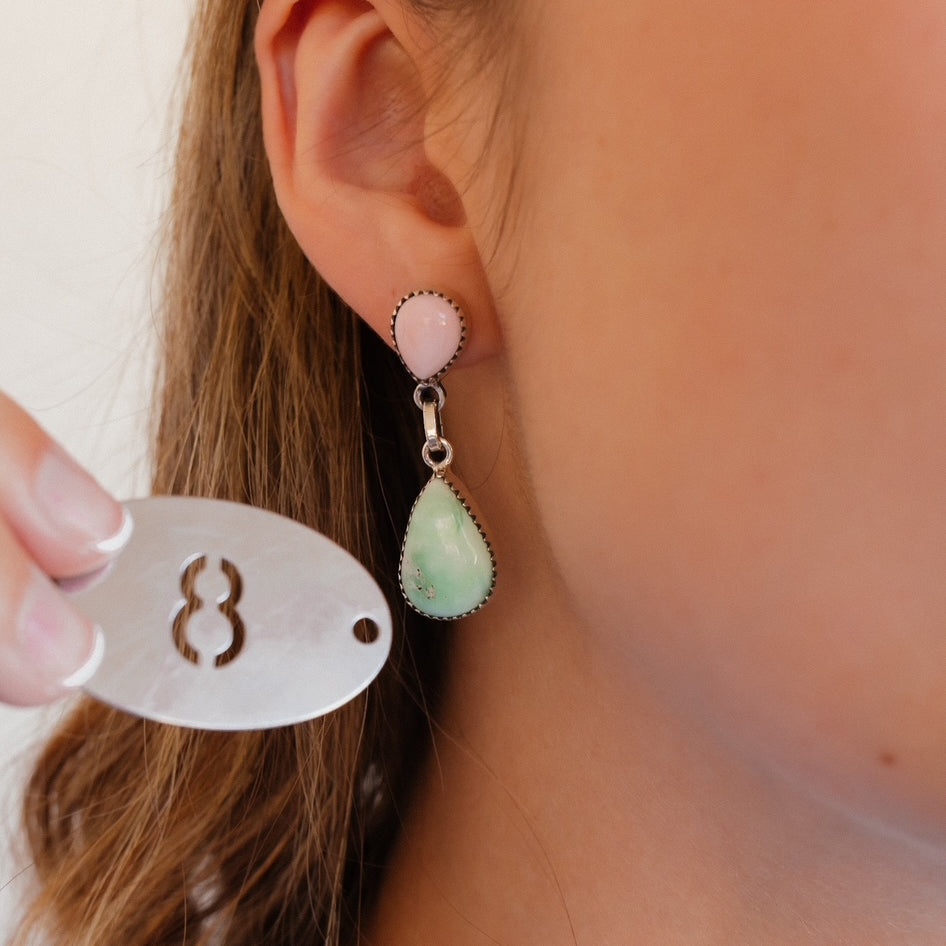 Paloma & Pink Conch Slab Drop Earrings-Earrings-Krush Kandy, Women's Online Fashion Boutique Located in Phoenix, Arizona (Scottsdale Area)