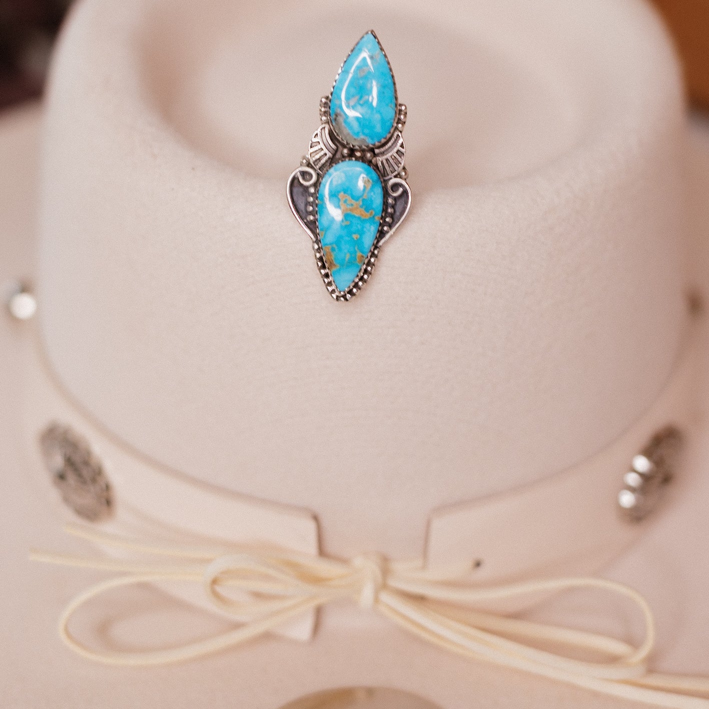 Turquoise Slab Rings-Rings-Krush Kandy, Women's Online Fashion Boutique Located in Phoenix, Arizona (Scottsdale Area)