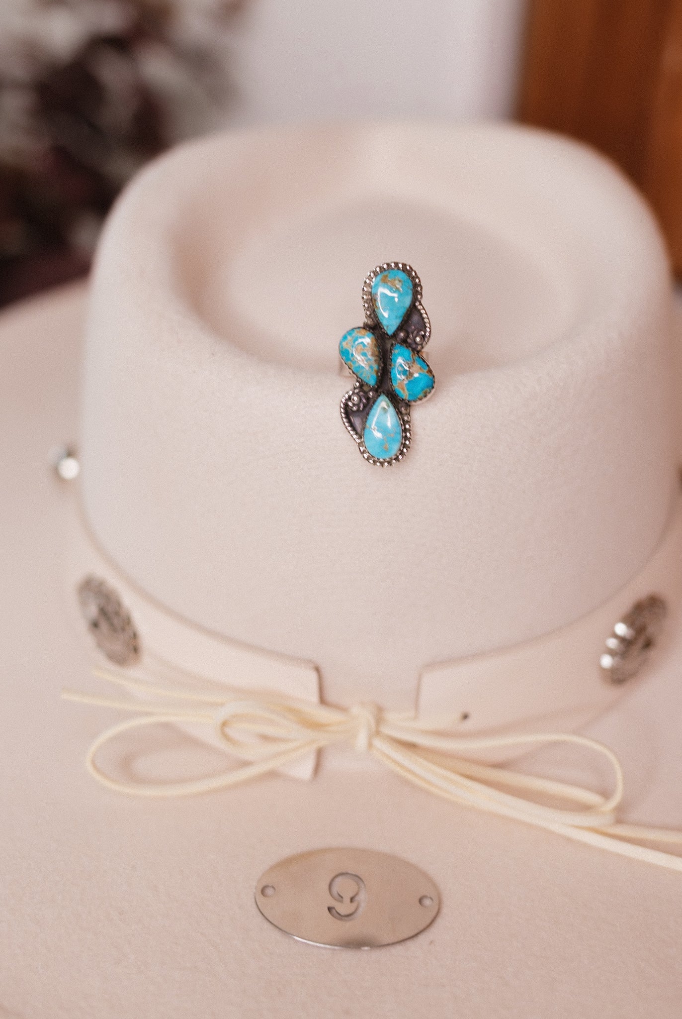 Turquoise Slab Rings-Rings-Krush Kandy, Women's Online Fashion Boutique Located in Phoenix, Arizona (Scottsdale Area)