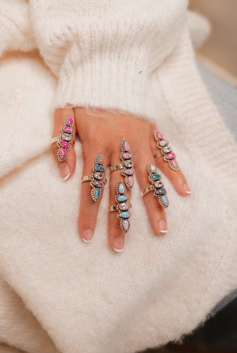 Kandy Opal Rings Bno. 4-Rings-Krush Kandy, Women's Online Fashion Boutique Located in Phoenix, Arizona (Scottsdale Area)