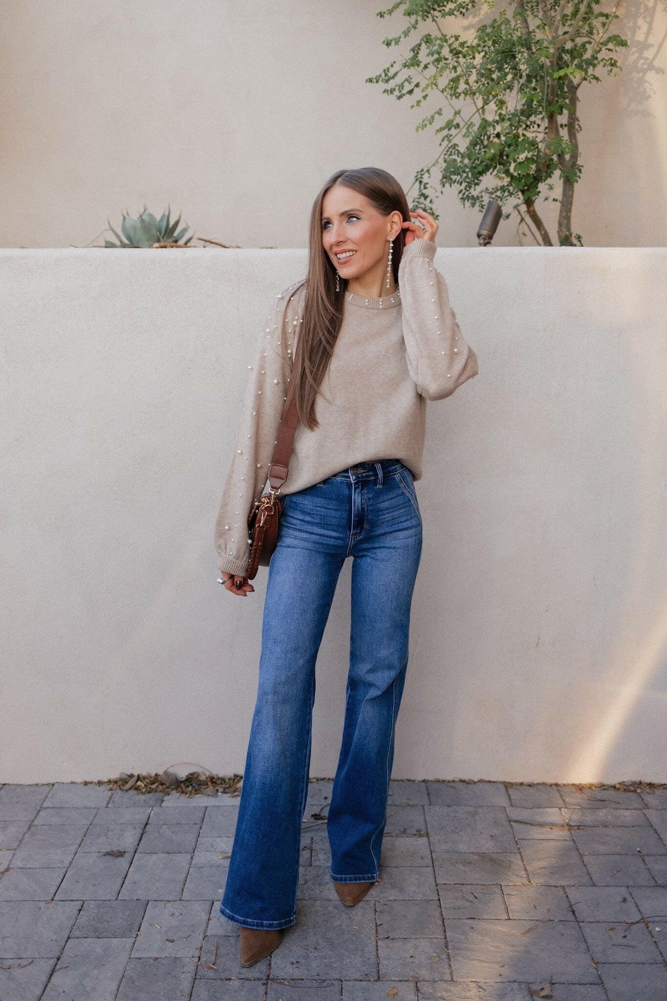 Pearly Chic Luxe Viscose Pearl Sweater-Sweaters-Krush Kandy, Women's Online Fashion Boutique Located in Phoenix, Arizona (Scottsdale Area)