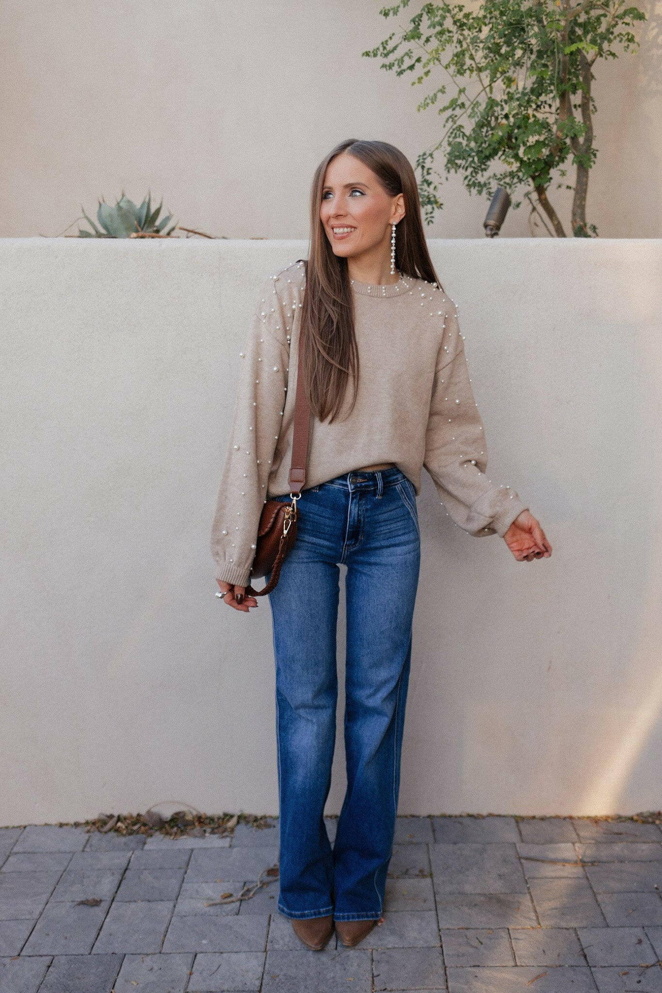 Pearly Chic Luxe Viscose Pearl Sweater-Sweaters-Krush Kandy, Women's Online Fashion Boutique Located in Phoenix, Arizona (Scottsdale Area)