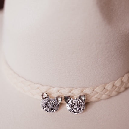 Cat Sugar Skull Stud Earrings-Stud Earrings-Krush Kandy, Women's Online Fashion Boutique Located in Phoenix, Arizona (Scottsdale Area)