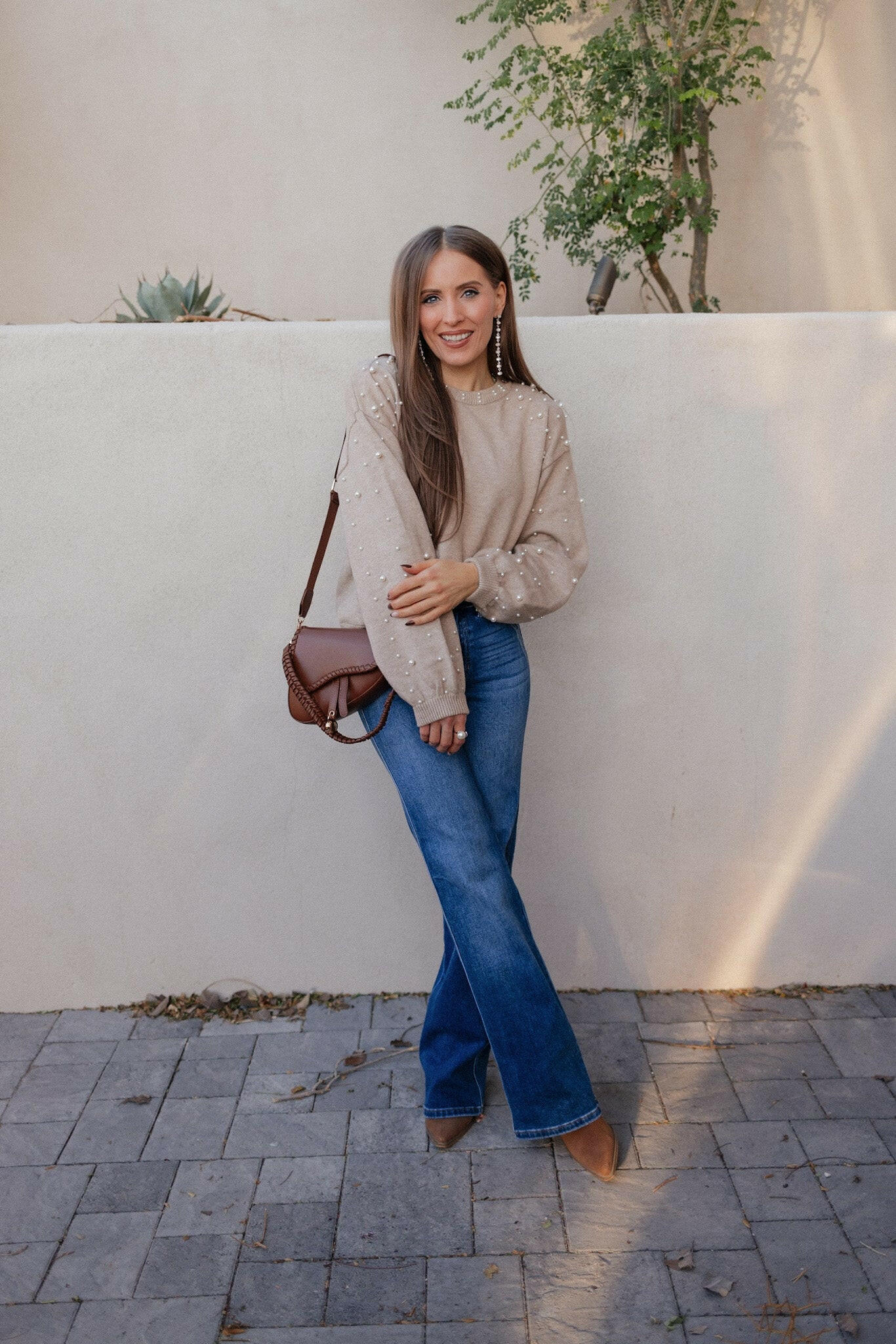 Pearly Chic Luxe Viscose Pearl Sweater-Sweaters-Krush Kandy, Women's Online Fashion Boutique Located in Phoenix, Arizona (Scottsdale Area)