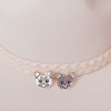 Cat Sugar Skull Stud Earrings-Stud Earrings-Krush Kandy, Women's Online Fashion Boutique Located in Phoenix, Arizona (Scottsdale Area)