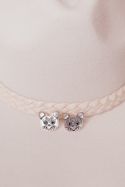 Cat Sugar Skull Stud Earrings-Stud Earrings-Krush Kandy, Women's Online Fashion Boutique Located in Phoenix, Arizona (Scottsdale Area)