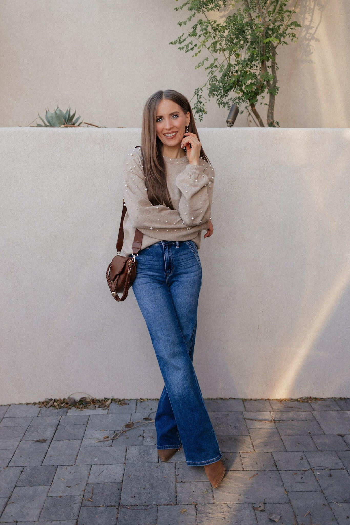 Pearly Chic Luxe Viscose Pearl Sweater-Sweaters-Krush Kandy, Women's Online Fashion Boutique Located in Phoenix, Arizona (Scottsdale Area)