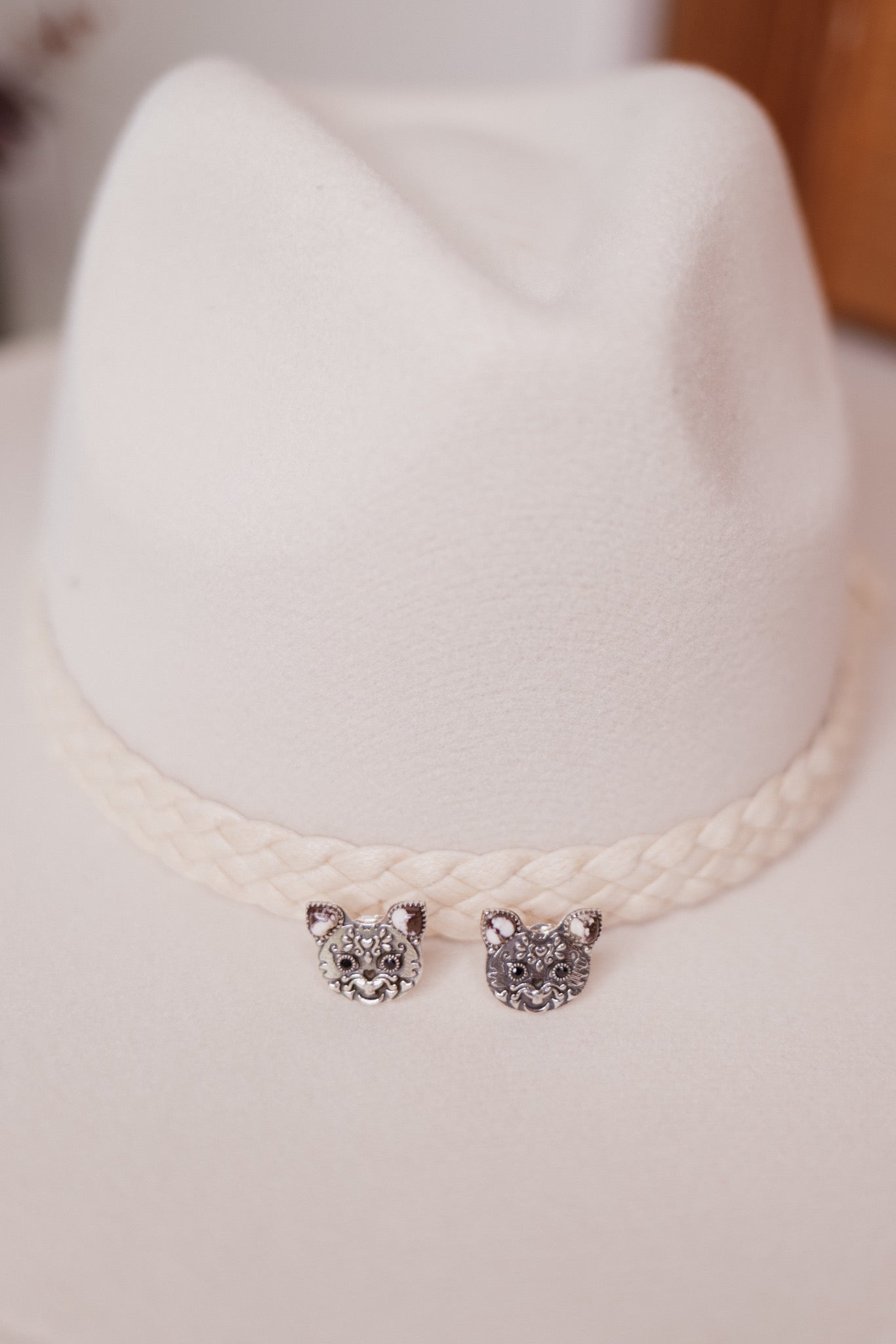 Cat Sugar Skull Stud Earrings-Stud Earrings-Krush Kandy, Women's Online Fashion Boutique Located in Phoenix, Arizona (Scottsdale Area)