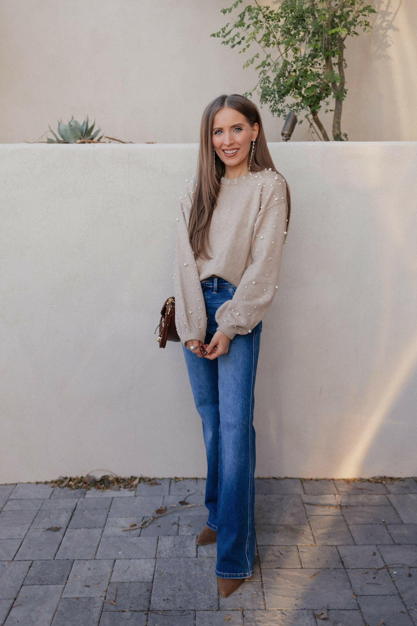 Pearly Chic Luxe Viscose Pearl Sweater-Sweaters-Krush Kandy, Women's Online Fashion Boutique Located in Phoenix, Arizona (Scottsdale Area)