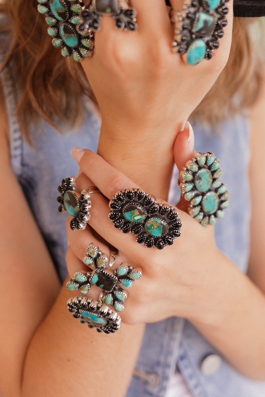 Black Jack Cluster Rings-Rings-Krush Kandy, Women's Online Fashion Boutique Located in Phoenix, Arizona (Scottsdale Area)