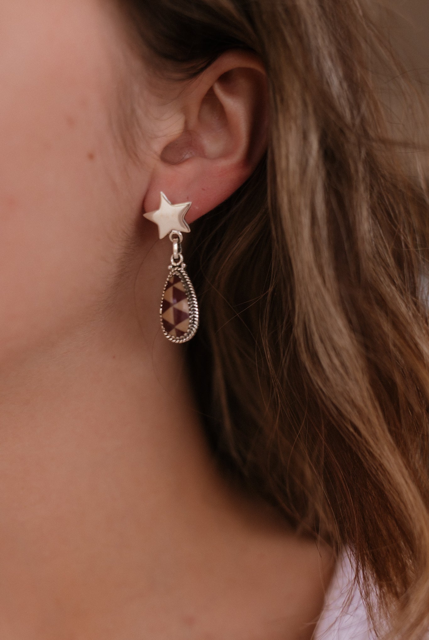 Desert Heat Geometric Stone Earrings-Earrings-Krush Kandy, Women's Online Fashion Boutique Located in Phoenix, Arizona (Scottsdale Area)