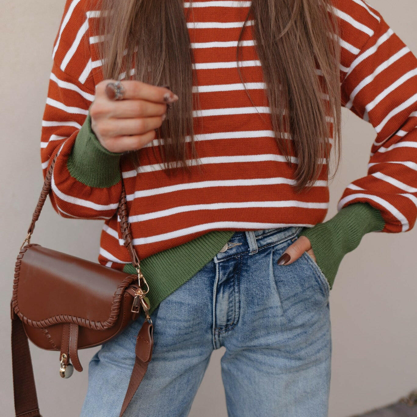 Krushed It Luxe Contrasting Striped Sweater-Sweaters-Krush Kandy, Women's Online Fashion Boutique Located in Phoenix, Arizona (Scottsdale Area)