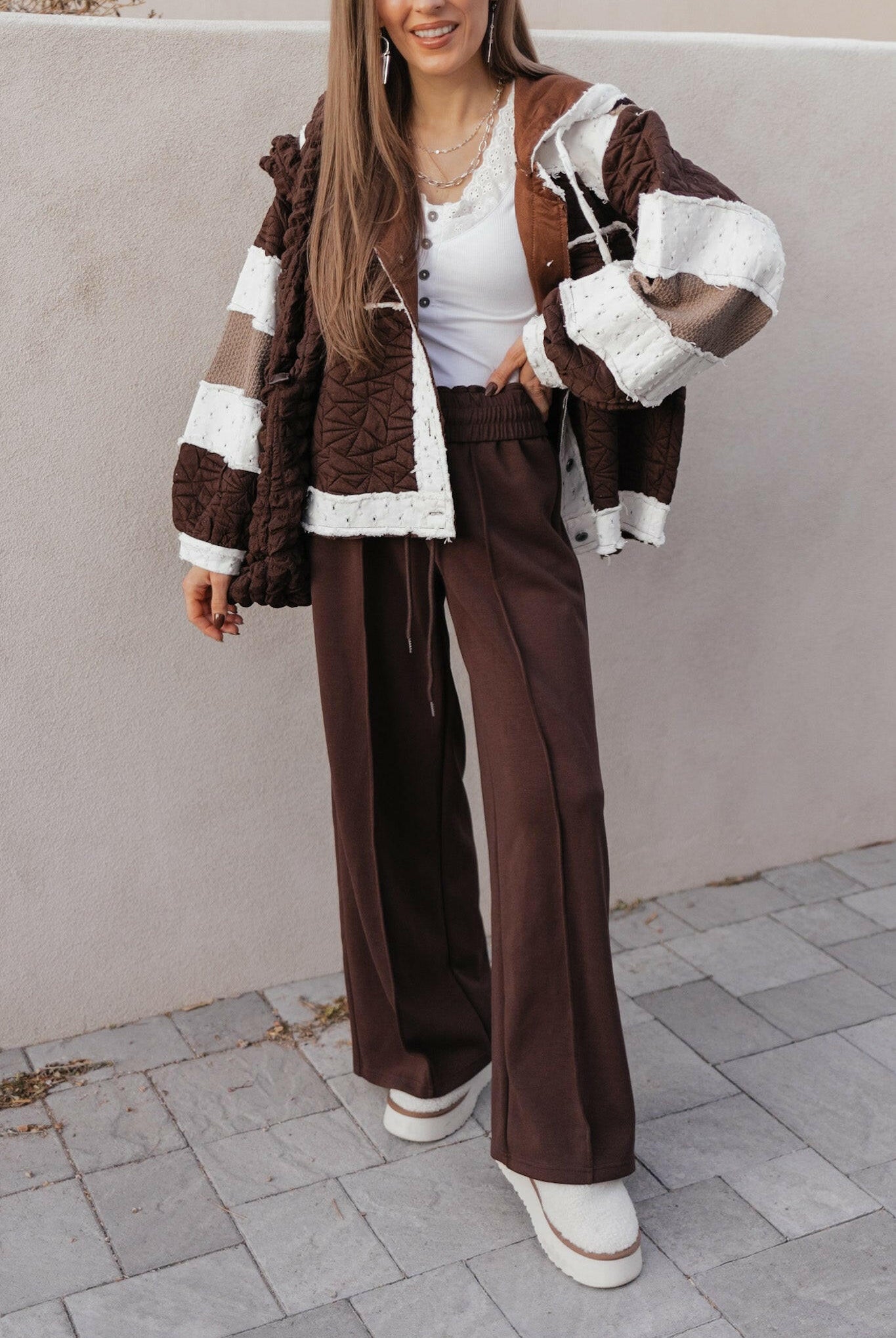 Drawstring Wide Leg Pants with Pockets-Bottoms-Krush Kandy, Women's Online Fashion Boutique Located in Phoenix, Arizona (Scottsdale Area)