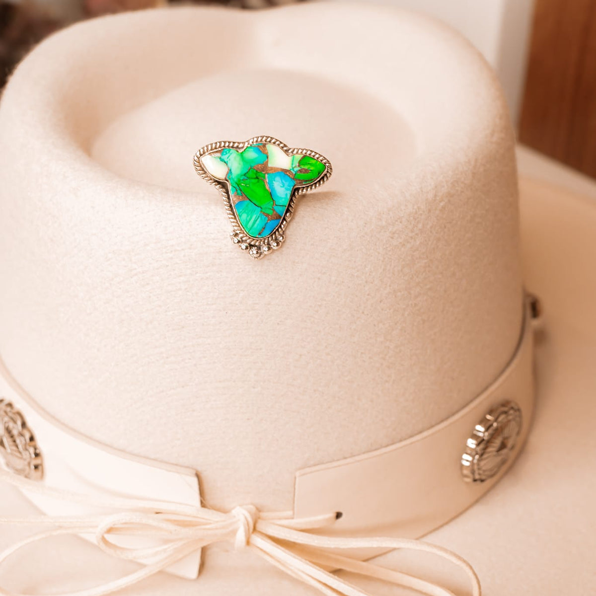 Cowgirl Cameo Stone Slab Rings-Rings-Krush Kandy, Women's Online Fashion Boutique Located in Phoenix, Arizona (Scottsdale Area)