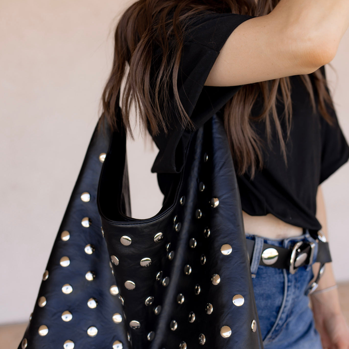Sass & Studs Faux Leather Hobo Bag | 4 Colors