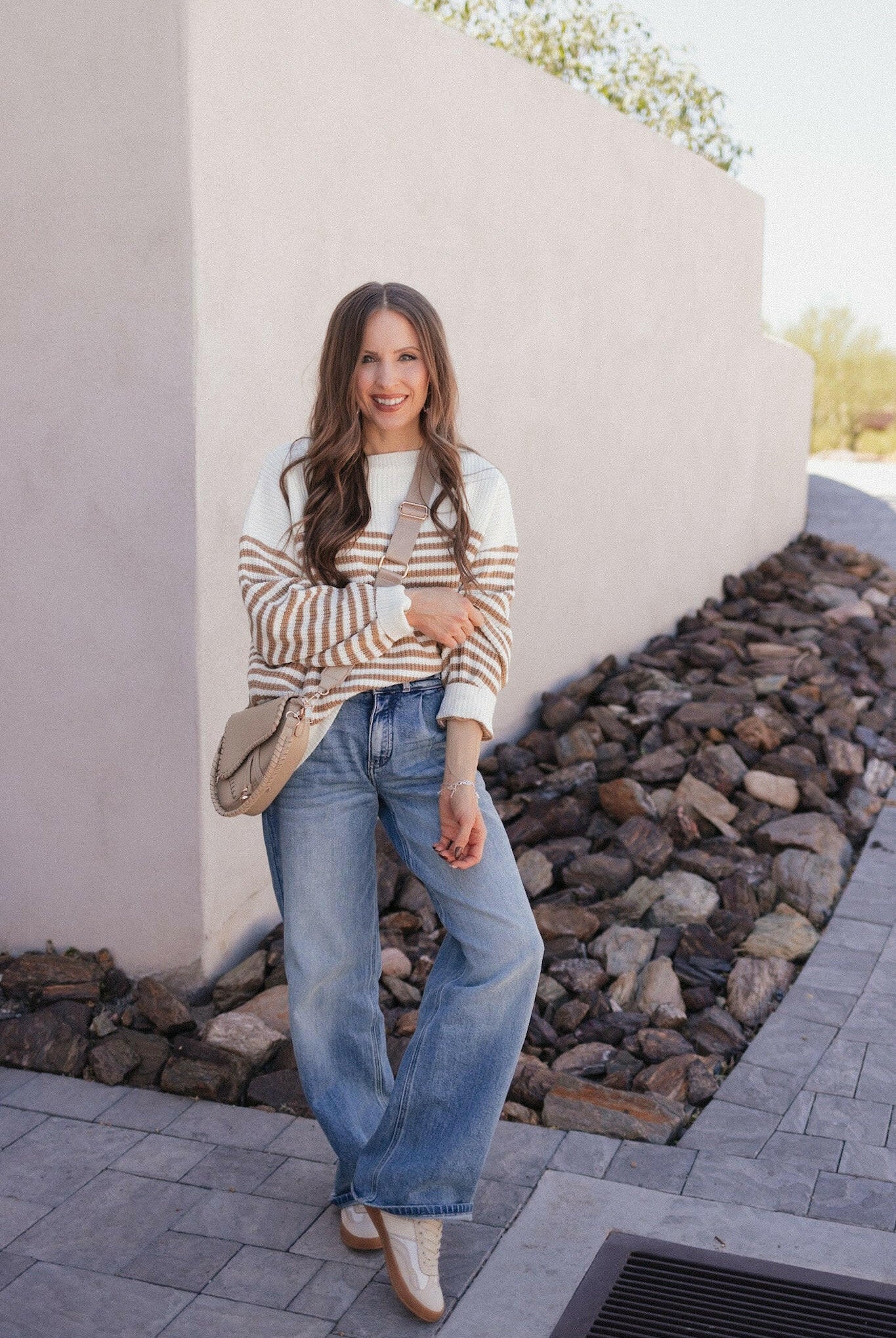 Comfy Chic Oversized Stripe Sweater-Sweaters-Krush Kandy, Women's Online Fashion Boutique Located in Phoenix, Arizona (Scottsdale Area)